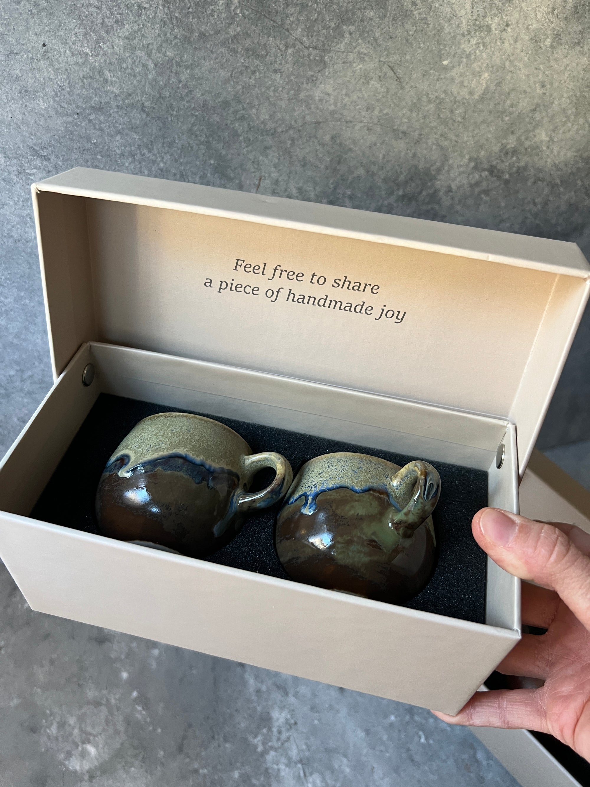 Hochwertige Box für Espressotassen