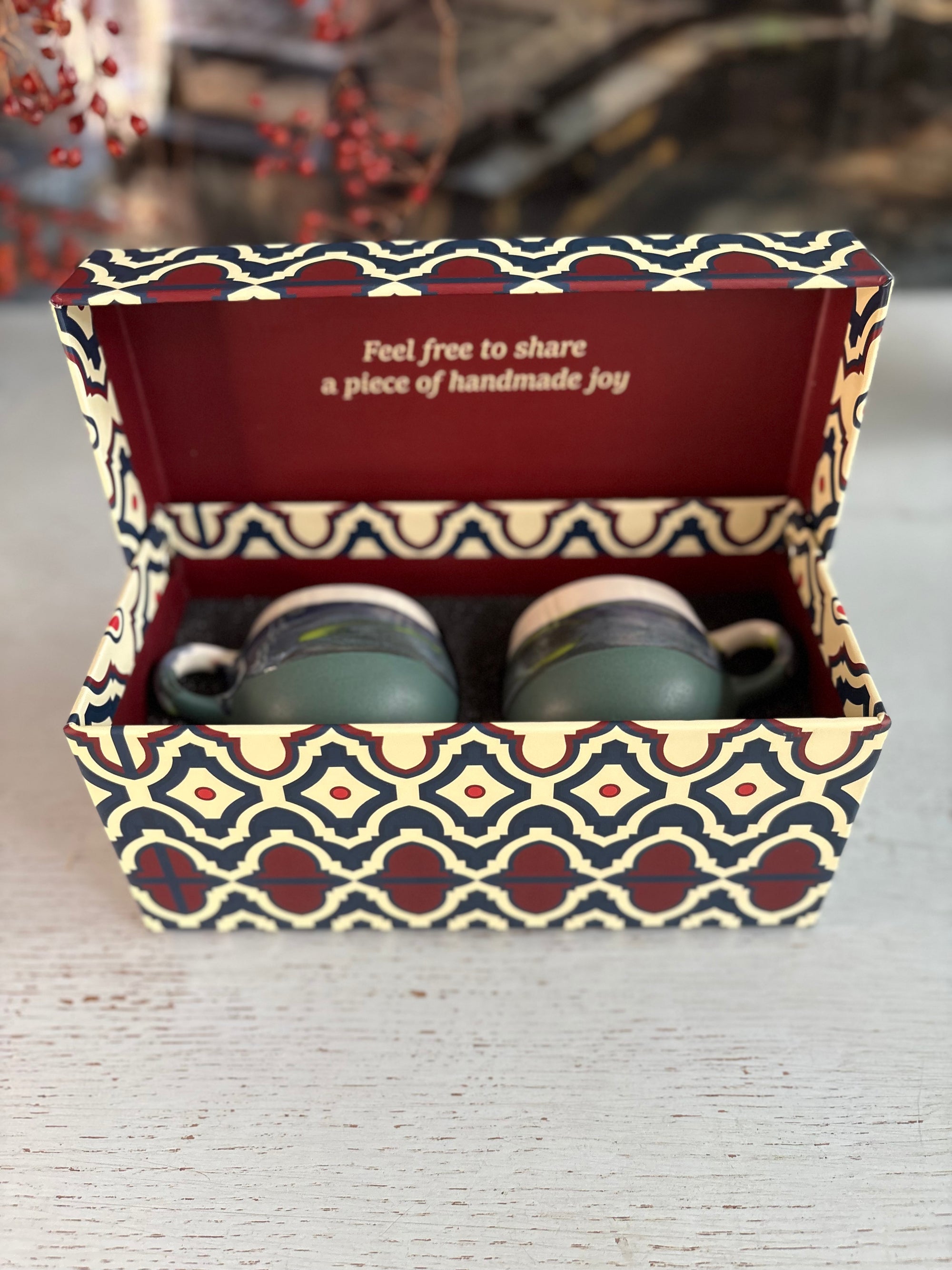 Hochwertige Box für Espressotassen